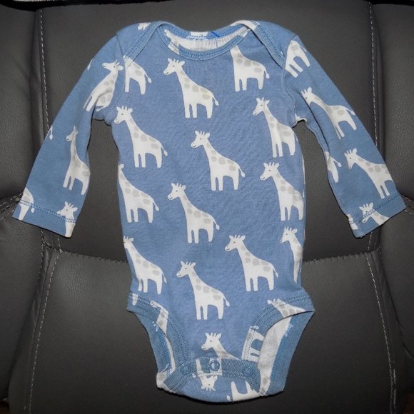 Carter's Long Sleeve Giraffe Snap Tee Bodysuit - Picture 1 of 3